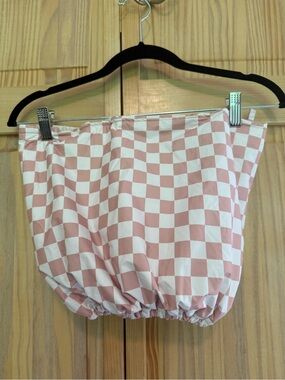 Kitsch Terracotta Checker Satin Flexi Shower Cap